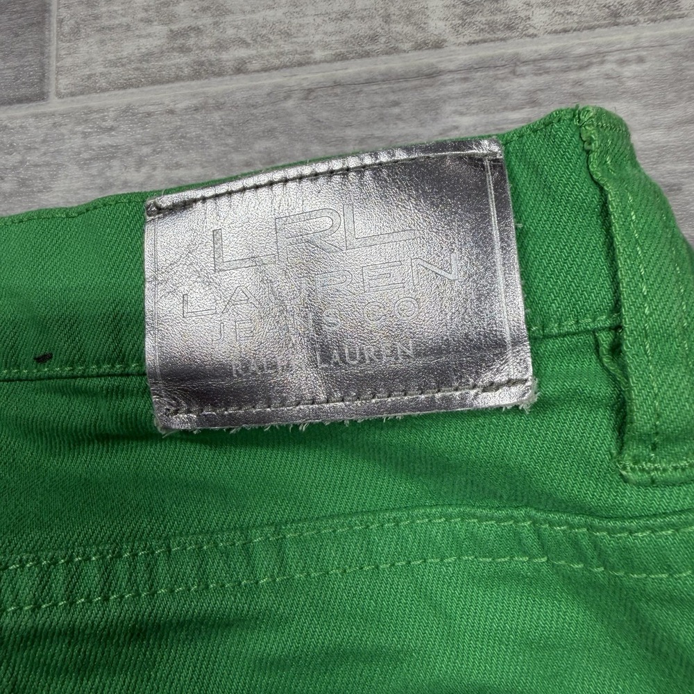 Lauren Ralph Lauren LRL Kelly Green Wash Denim Capri Jeans Women's Size 12 - Picture 9 of 9